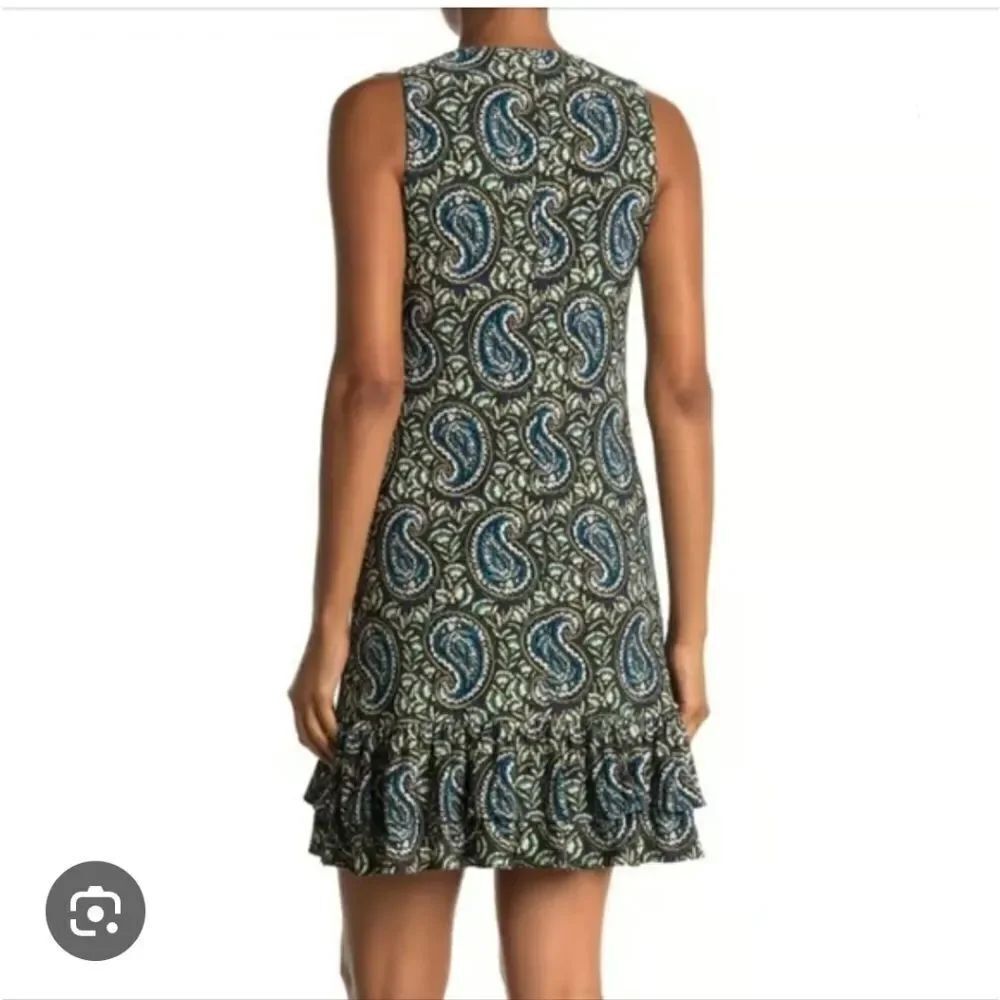 Tommy Hilfiger Paisley Ruffle Tiered Hem Sleeveless Dress